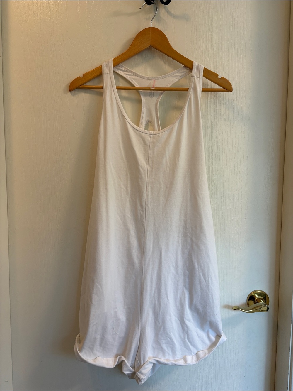 FP Movement by Free People White Racerback Romper